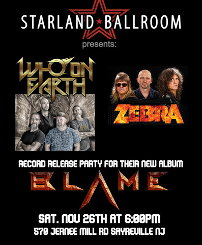 WHO ON EARTH Record release party in support of ZEBRA at Starland Ballroom